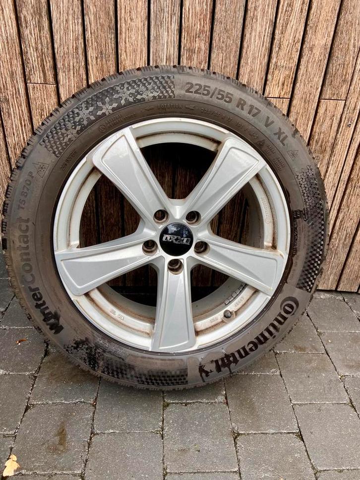 Complete set lichtmetalen velgen + Continental winterbanden, Auto-onderdelen, Banden en Velgen, Banden en Velgen, Winterbanden
