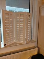 Witte houten shutters, Huis en Inrichting, Stoffering | Gordijnen en Lamellen, Ophalen, Minder dan 50 cm, Wit, Zo goed als nieuw