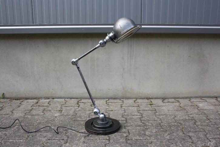 Oude Jieldé tafellamp | Vintage | Industrieel | Jaren 50, Huis en Inrichting, Lampen | Tafellampen, Zo goed als nieuw, Minder dan 50 cm