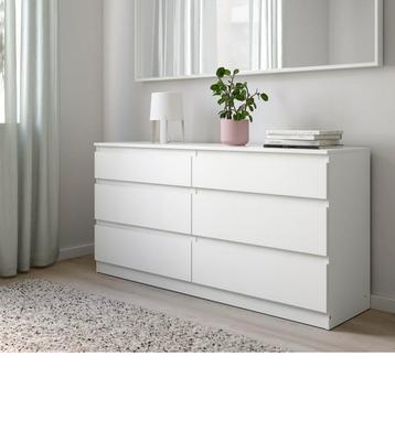 Nieuwe ongebruikte Ikea witte ladekast met 6 lades