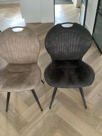 6 Minot eetkamerstoelen, Huis en Inrichting, Stoelen, Ophalen, Gebruikt, Bruin, Stof