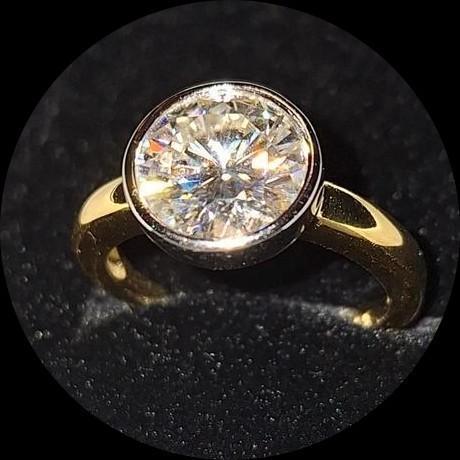 Supermooie strakke S925 zilveren damesring 3kt Moissanite, Sieraden, Tassen en Uiterlijk, Ringen, Zo goed als nieuw, Dame, Zilver