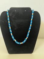 MKM Design ketting blauw / zilver kleur, Overige materialen, Verstelbaar, Blauw, Nieuw