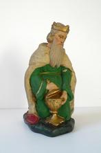 Losse koning 18 cm beeld uit oude/antieke gipsen kerstgroep, Diversen, Kerst, Ophalen of Verzenden, Zo goed als nieuw