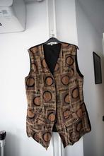 Vintage gilet met bruin patroon maat 40, Maat 38/40 (M), Bruin, Ophalen of Verzenden, Vintage