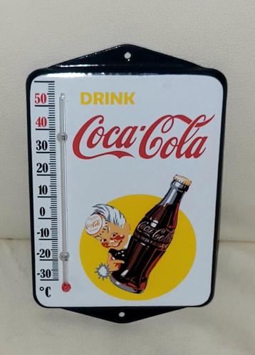Coca Cola Emaille Thermometer . beschikbaar voor biedingen