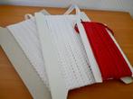 kant elastiek, kant lint wit en rood, Ophalen of Verzenden, Nieuw, Lint, Band of Elastiek