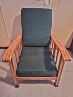 Nette vintage rokersstoel met donkergroene kussens, Ophalen