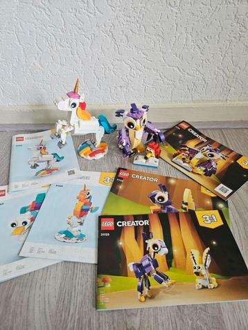 LEGO 31125 Boswezens + 31140 Eenhoorn beschikbaar voor biedingen