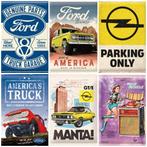 Opel parking only relief reclamebord van metaal wandbord, Verzamelen, Ophalen of Verzenden, Nieuw, Auto's