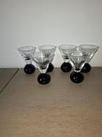 6 Black bubble ball shot glaasjes, Ophalen of Verzenden, Zo goed als nieuw, Borrel- of Shotglas