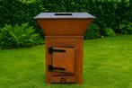 Robuuste cortenstaal tuinhaard met plancha, Tuin en Terras, Tuinhaarden, Ophalen, Nieuw