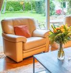 Prachtige leren zetels, Huis en Inrichting, Banken | Bankstellen, Ophalen, Zo goed als nieuw, Rechte bank, Minder dan 150 cm