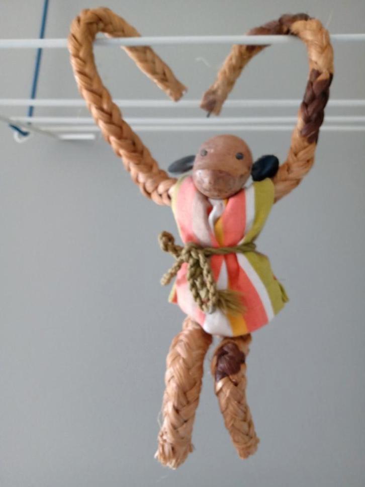Touw hangende  Aap retro uit de 70s,speelgoed jaren 70, Verzamelen, Retro, Huis en Inrichting, Ophalen of Verzenden