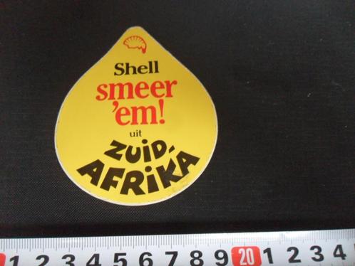 sticker shell smeer 'em! uit zuid-afrika, Verzamelen, Stickers, Zo goed als nieuw, Bedrijf of Vereniging, Ophalen
