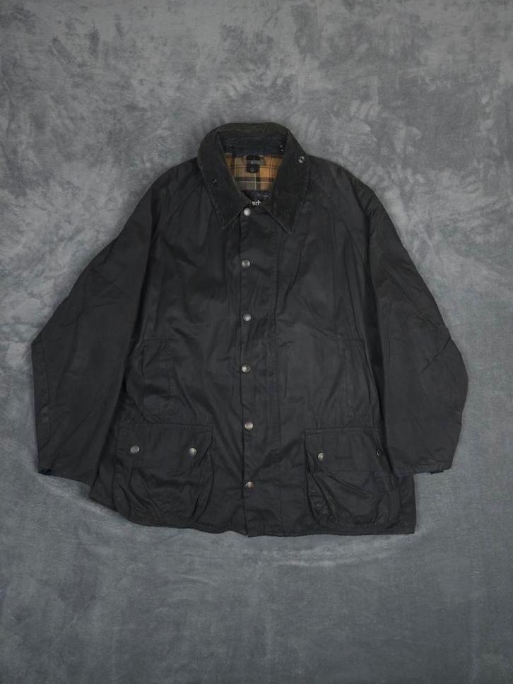 Barbour Beaufort Was Jas C50 127CM Zwart Jacket, Kleding | Heren, Jassen | Zomer, Zo goed als nieuw, Overige maten, Zwart, Ophalen of Verzenden