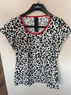Leuk Jane Lushka shirt met luipaardprint S, Zwart, Ophalen of Verzenden, Zo goed als nieuw, Korte mouw
