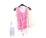 dames roze/wit shirt met strik/maat S, Kleding | Dames, T-shirts, Ophalen of Verzenden, Zo goed als nieuw, Korte mouw, Roze