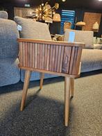 Side table nacht kadtje roldeuren barbier, Ophalen of Verzenden, Nieuw, Hout, 55 tot 70 cm