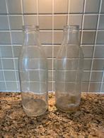 Originele glazen melkflessen uit 1995, Ophalen of Verzenden, Gebruikt