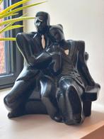 Vintae jaren 80 beeld man vrouw bankje artdeco art deco, Ophalen of Verzenden