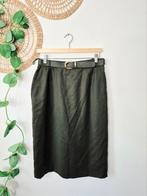 Vintage zuiver scheerwollen Delmod rok L, Maat 42/44 (L), Ophalen of Verzenden, Zo goed als nieuw, Groen