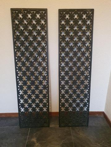 2 antiek gietijzeren Hollandse deur hekwerken circa 1900 beschikbaar voor biedingen