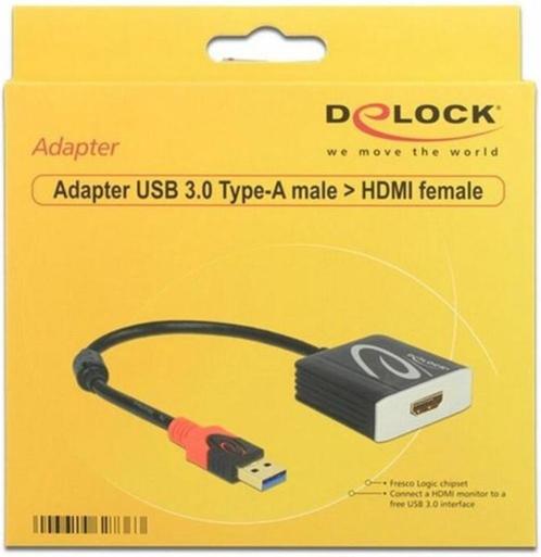Te Koop: DeLOCK USB3.0 naar HDMI adapter, Computers en Software, Videokaarten, Zo goed als nieuw, Nvidia, GDDR5, HDMI, Ophalen of Verzenden