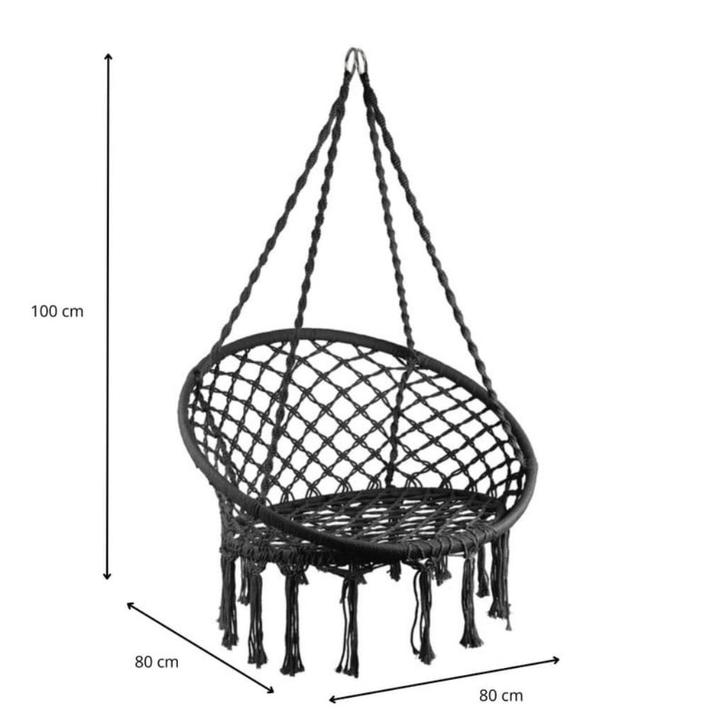 Hangstoel Knoet springos zwart relax stoel hang stoel xenos, Caravans en Kamperen, Kampeeraccessoires, Zo goed als nieuw, Ophalen of Verzenden