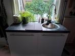 Keukenblok 2-delig, Huis en Inrichting, Keuken | Keukenelementen, Gebruikt, Wit, Ophalen of Verzenden, 200 cm of meer