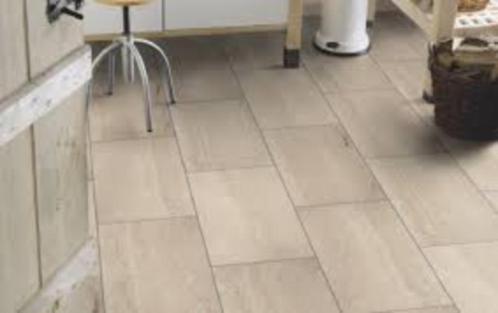 Travertin Slate XL Tanya Tegel Laminaat 8mm, Huis en Inrichting, Stoffering | Vloerbedekking, Nieuw, Laminaat, Crème, Beige, Overige kleuren