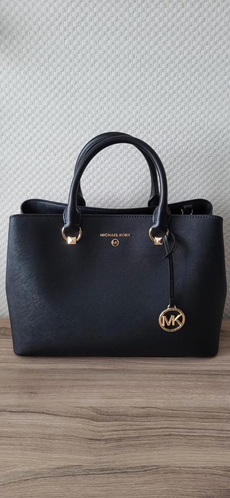 Michael Kors Edith large, Sieraden, Tassen en Uiterlijk, Tassen | Damestassen, Zo goed als nieuw, Handtas, Zwart, Verzenden
