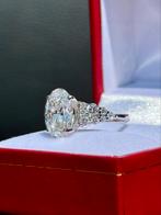 18 karaat witgouden ring VS1 diamant 4.72ct! IGI certificaat, Wit, Nieuw, Ophalen of Verzenden, 17 tot 18