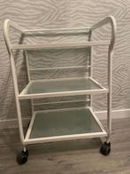 Werktafel / Salon Trolley, Ophalen, Wit, Zo goed als nieuw, Metaal