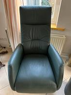 Groene leren senioren relaxstoel, Ophalen of Verzenden, Zo goed als nieuw, Leer