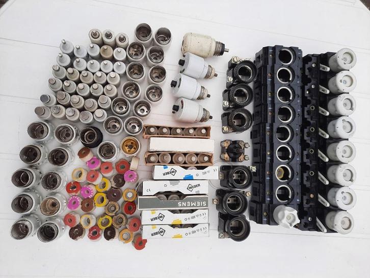 Meterkast onderdelen,Zekeringen, Schroefkoppen, Kabel, Draad, Doe-het-zelf en Verbouw, Elektra en Kabels, Zo goed als nieuw, Overige typen