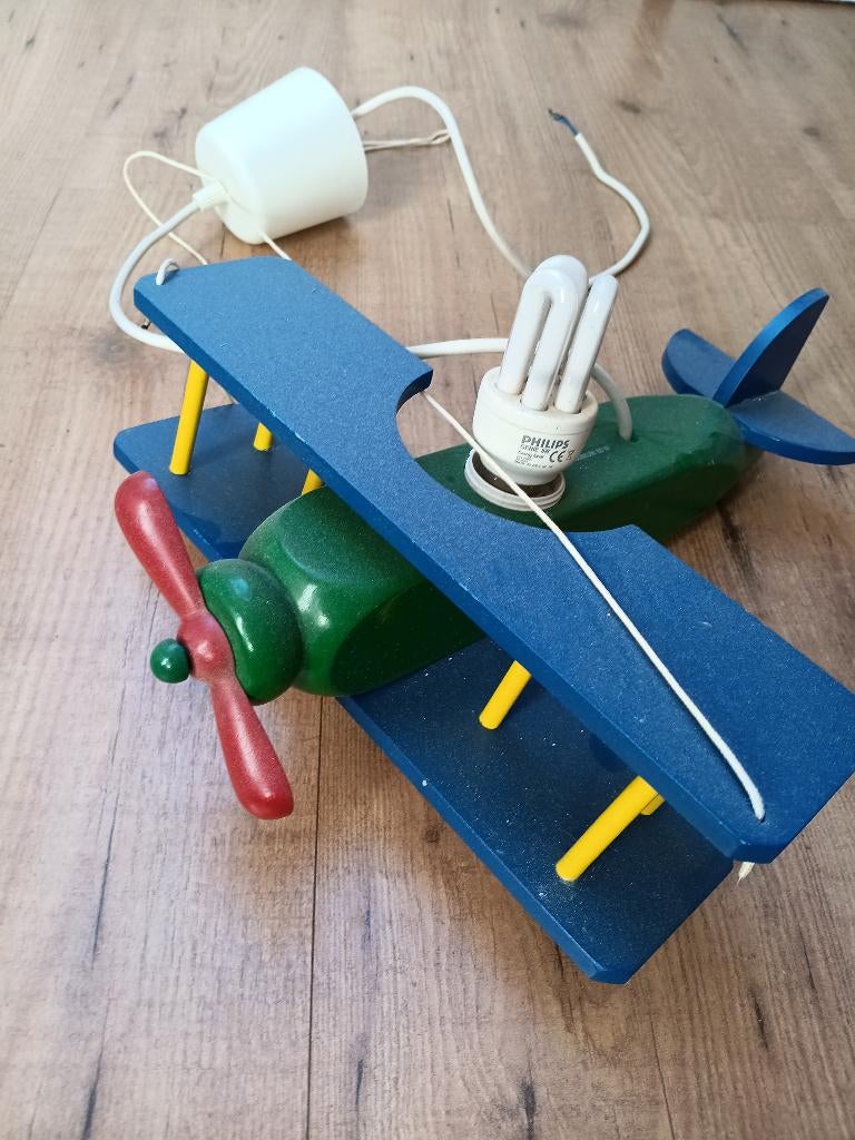 Kinderkamer lamp vliegtuig, Ophalen, Gebruikt, Hout, Minder dan 50 cm