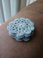 6 gehaakte onderzetters, lichtgrijs, Ophalen of Verzenden, Nieuw, Glas of Kopje