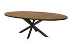 Eettafel Accent Ovaal | Visgraat Teakhout | 240x110x78 cm |, 100 tot 150 cm, Teakhout, Ophalen of Verzenden, Ovaal
