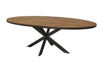 Eettafel Accent Ovaal | Visgraat Teakhout | 240x110x78 cm |  beschikbaar voor biedingen
