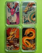Scottsdale dragon rectangle - 4 x 1 oz zilver, Verzenden, Zilver