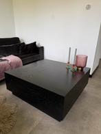 Zwarte salon tafel driehoek meubelen, Ophalen, Vierkant, Zo goed als nieuw, Minder dan 50 cm