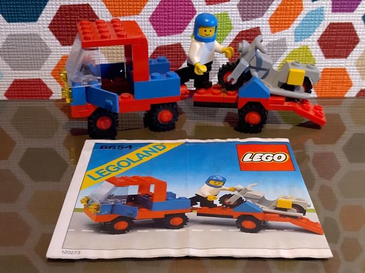 LEGO 6654 LEGOLAND Motorcycle Transport, Kinderen en Baby's, Speelgoed | Duplo en Lego, Gebruikt, Lego, Complete set, Ophalen of Verzenden