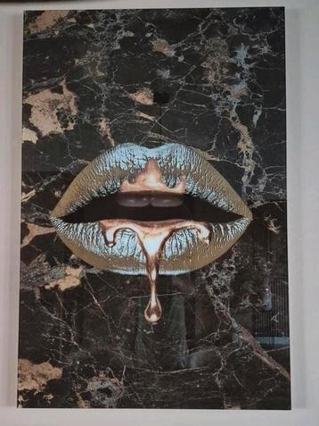 Glazen Schilderij - Lippen (120x80 cm) beschikbaar voor biedingen