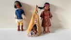 Set souvenir poppen native americans met wigwam, Verzamelen, Poppen, Ophalen of Verzenden, Zo goed als nieuw, Pop