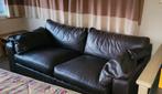 Bank echt leder, Huis en Inrichting, Banken | Bankstellen, Ophalen, Gebruikt, Tweepersoons, Rechte bank