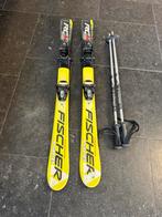 Fischer kinderski's 110cm + stokken, Ophalen, 100 tot 140 cm, Carve, Skiën