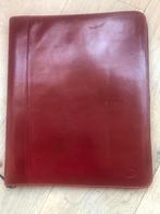 Luxe lederen schrijfmap dieprood zgan A4 formaat, Ophalen of Verzenden, Zo goed als nieuw