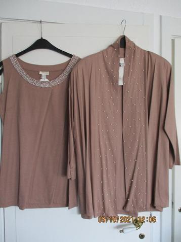 Feestelkijk avondpak, ruimvallend jasje, shirtje en legging/ beschikbaar voor biedingen