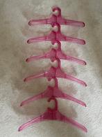 6 Roze DESIGN transparante kledinghangers  KADOTIP!, Ophalen of Verzenden, Gebruikt, Kunststof, Volwassenen
